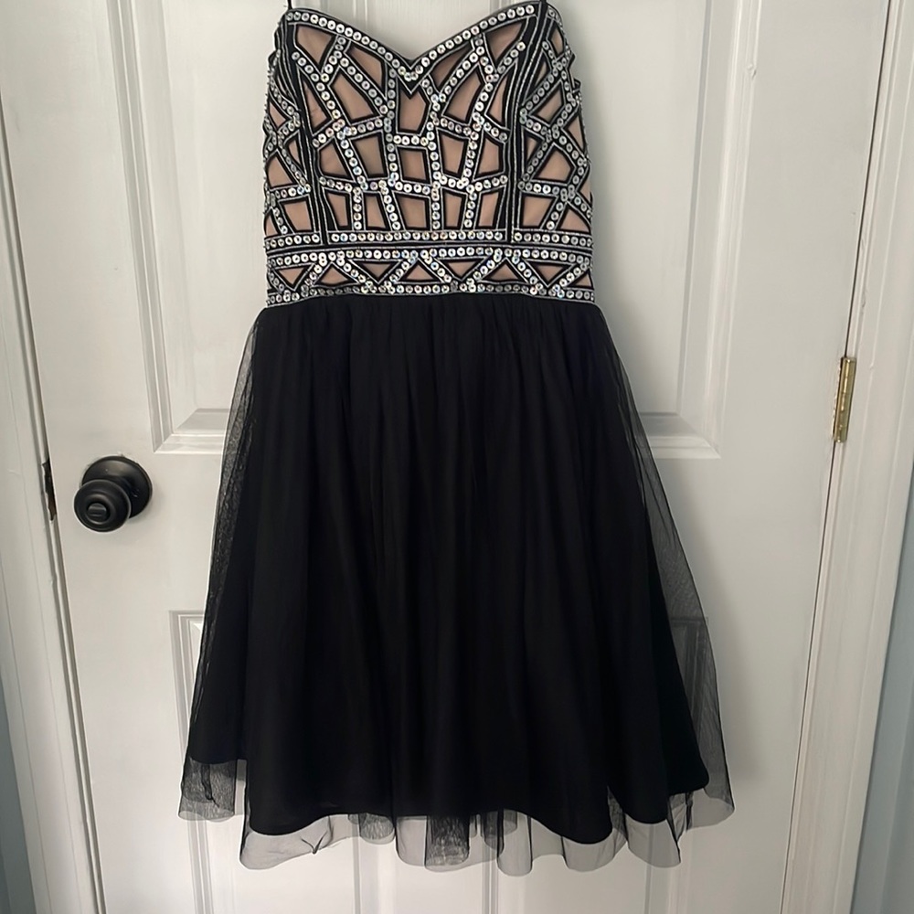 Black ballet style dress. Formal